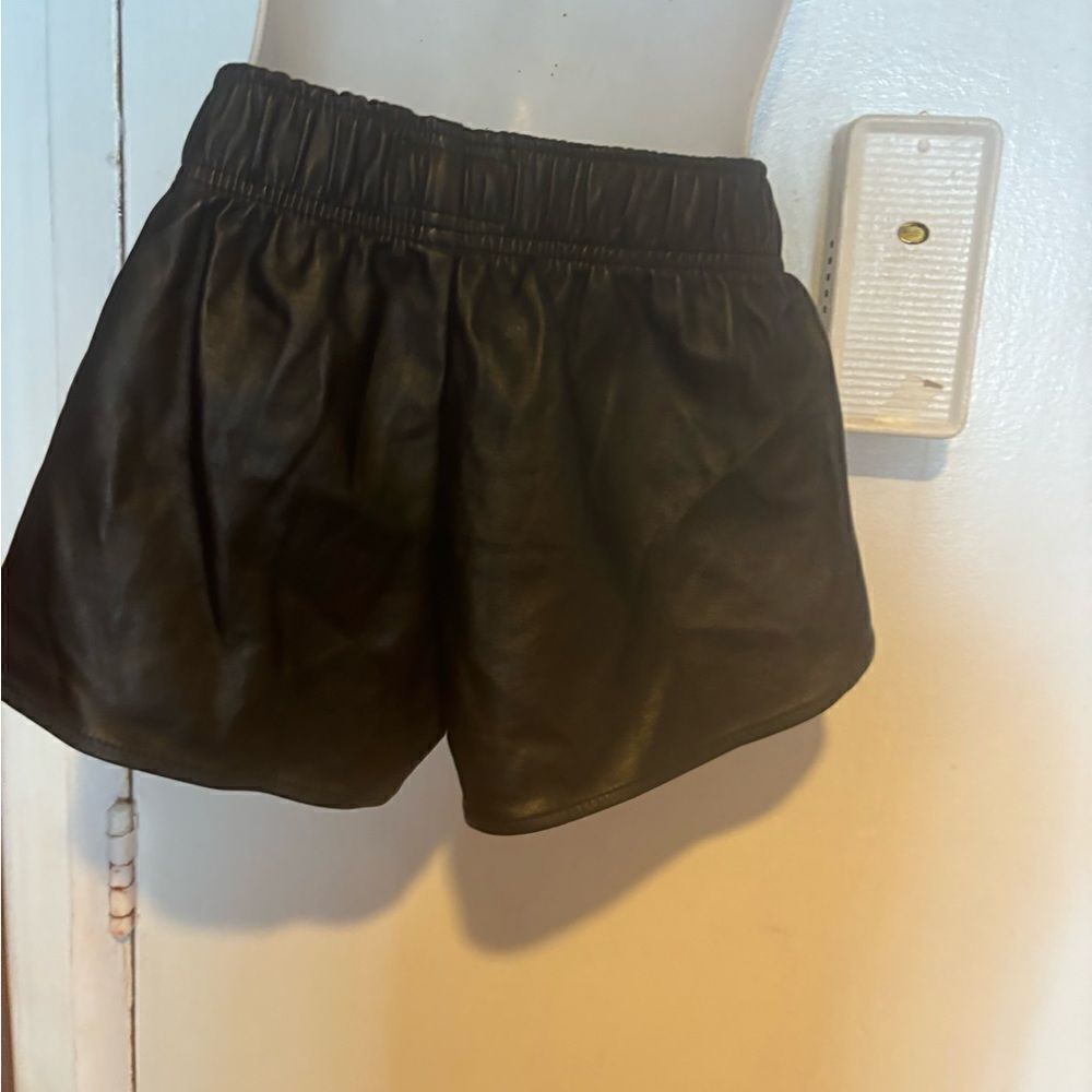 Rails lamb skin leather shorts hot pants dress bottoms short briefs rare y2k